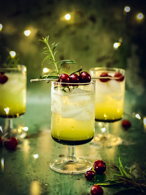 Cranberry Matcha Mocktail