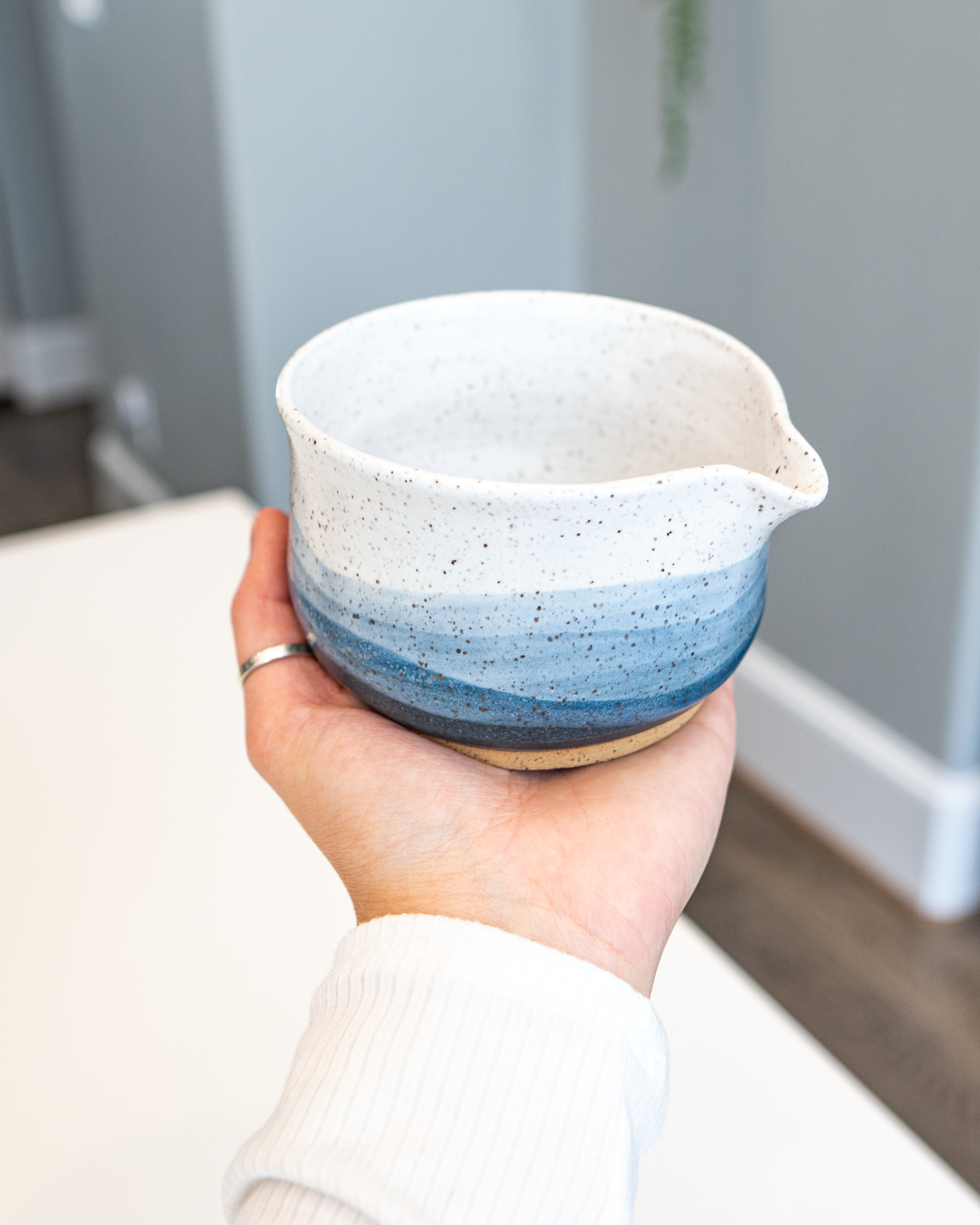 Handmade Matcha Ceramic Bowl Chawan – wide rim ceramic bowl for matcha