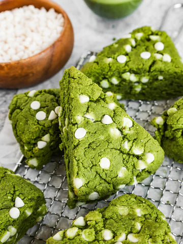 White Chocolate Chip Matcha Scones