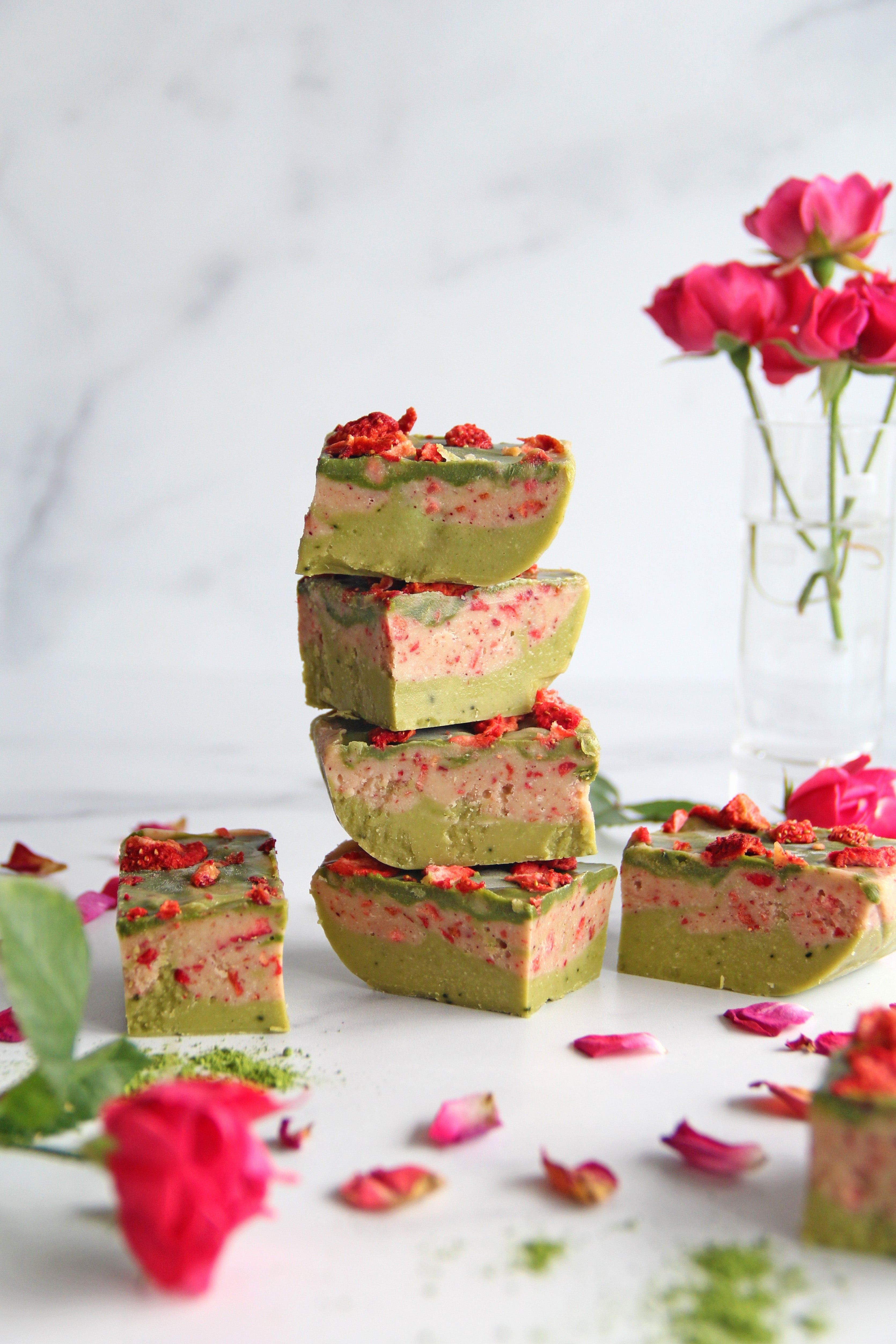 Matcha Strawberry Swirl Freezer Fudge Recipe – A Sweet, Nourishing Treat