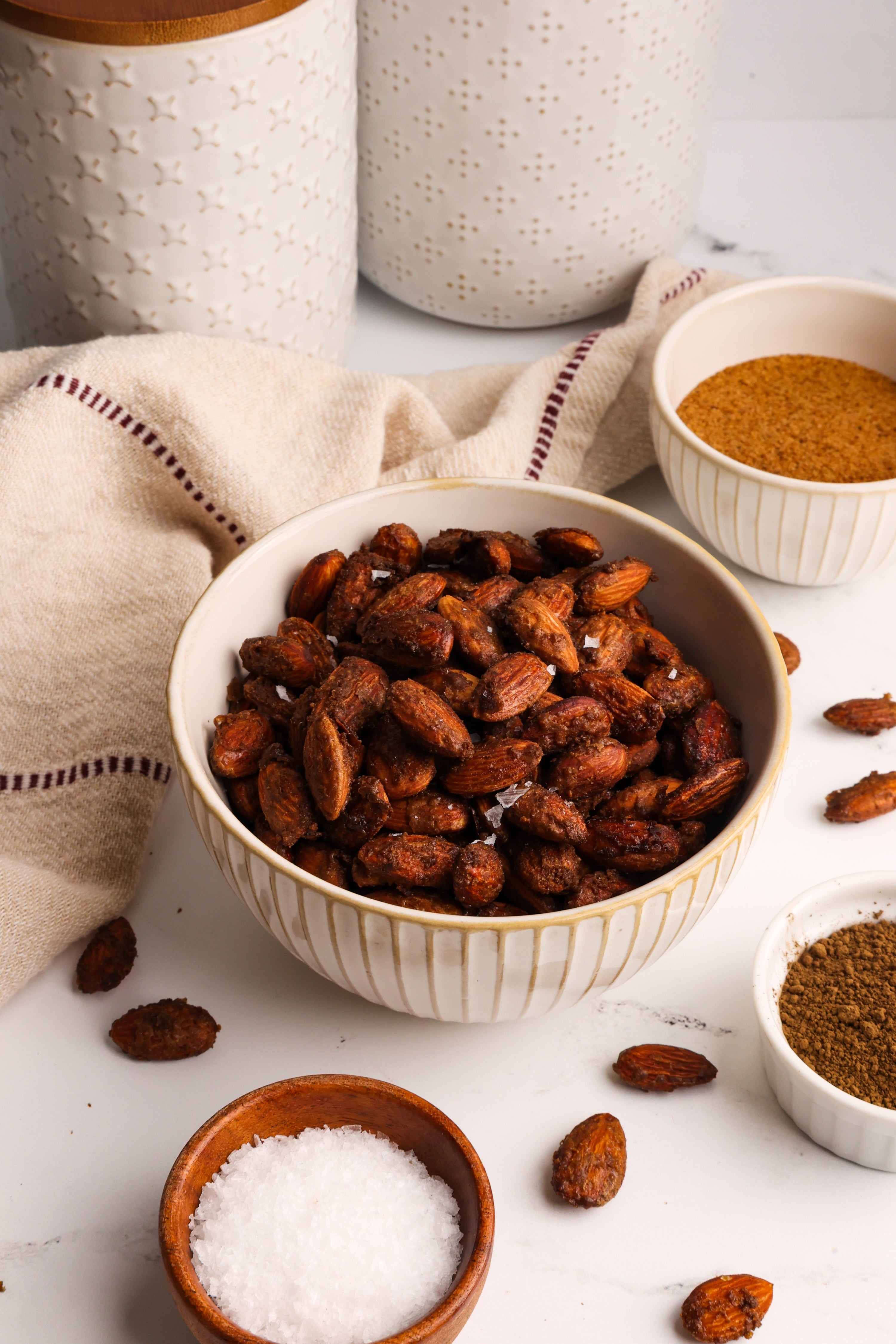 Sweet and Salty Hojicha Almonds (Easy Roasted Snack Recipe)