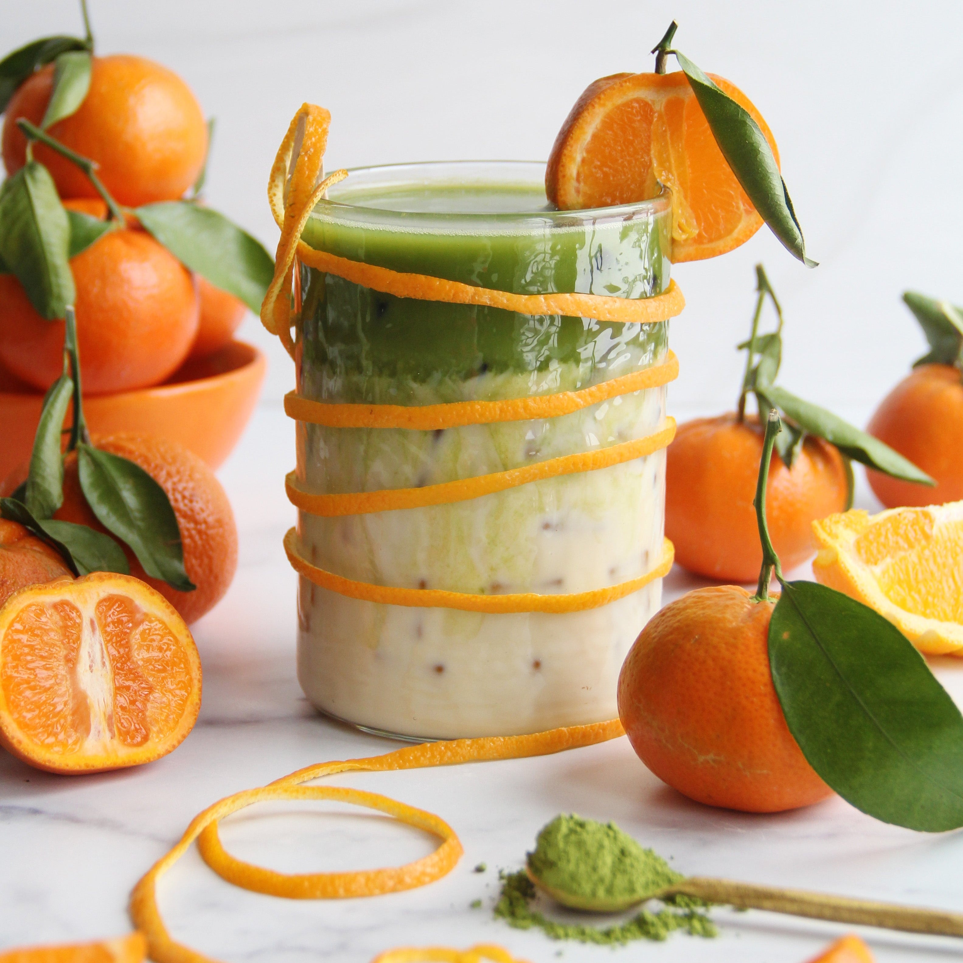 Orange Blossom Matcha Latte (Refreshing Citrus Matcha Drink)