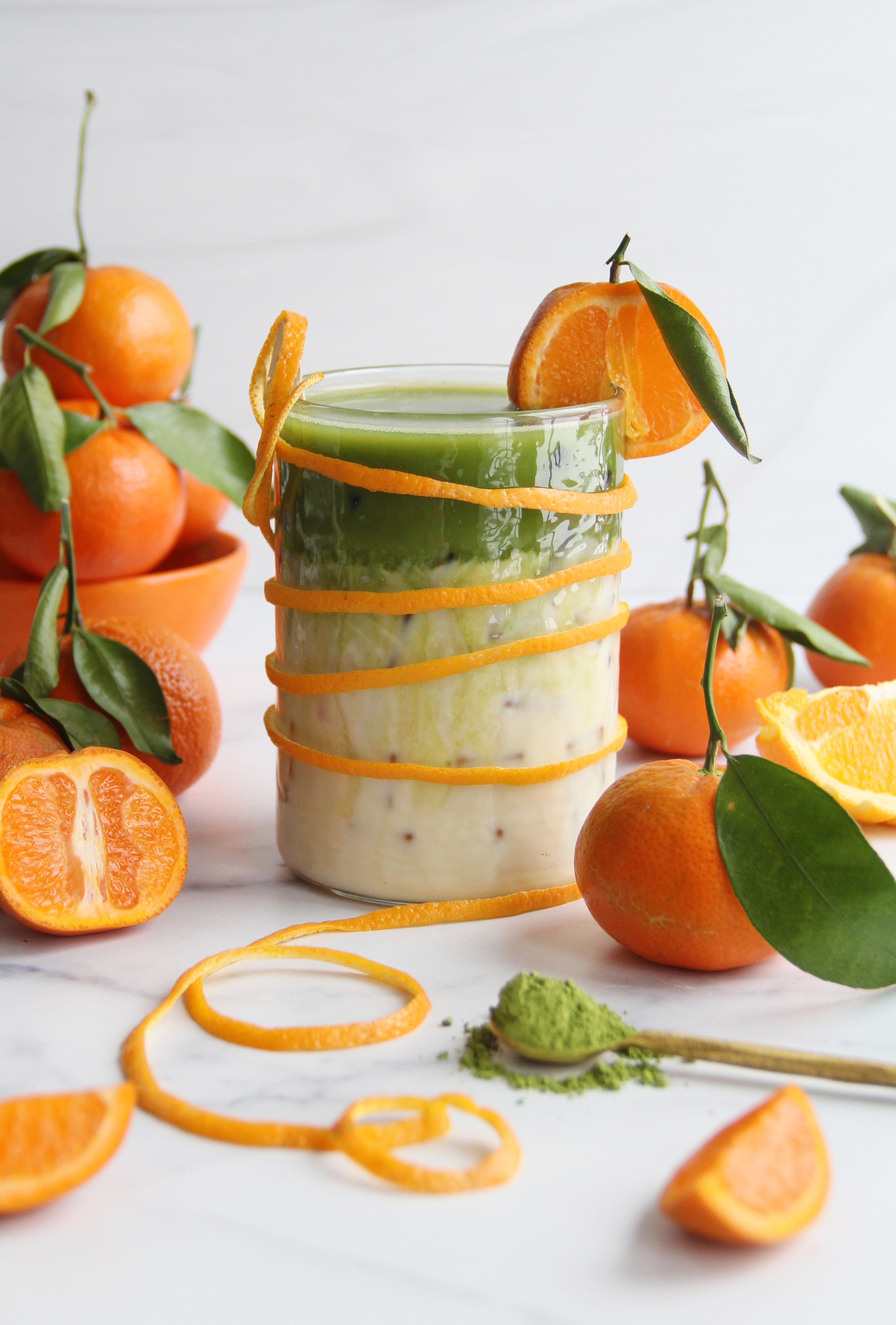 Orange Blossom Matcha Latte (Refreshing Citrus Matcha Drink)