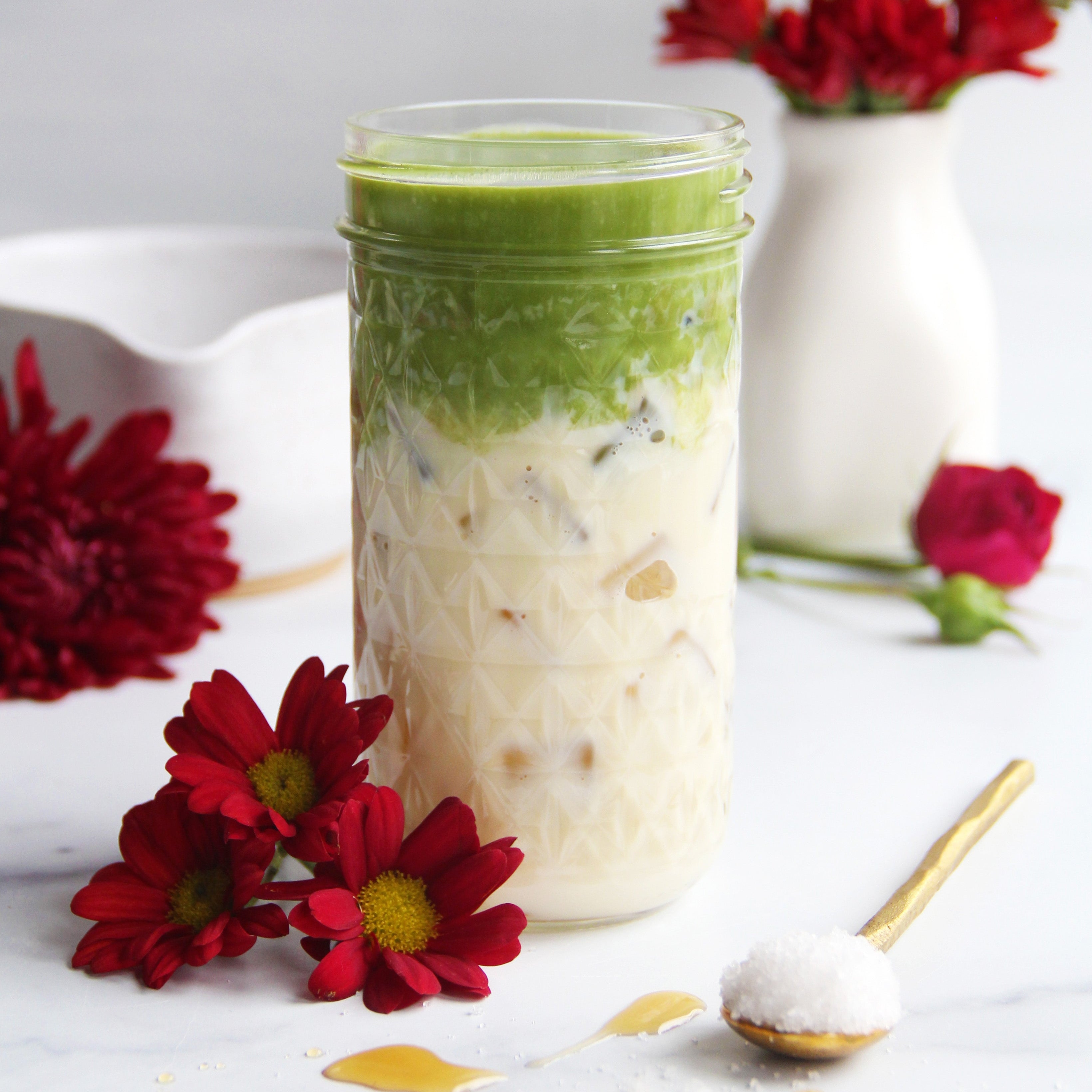 Salted Maple Matcha Latte (Hot or Iced)