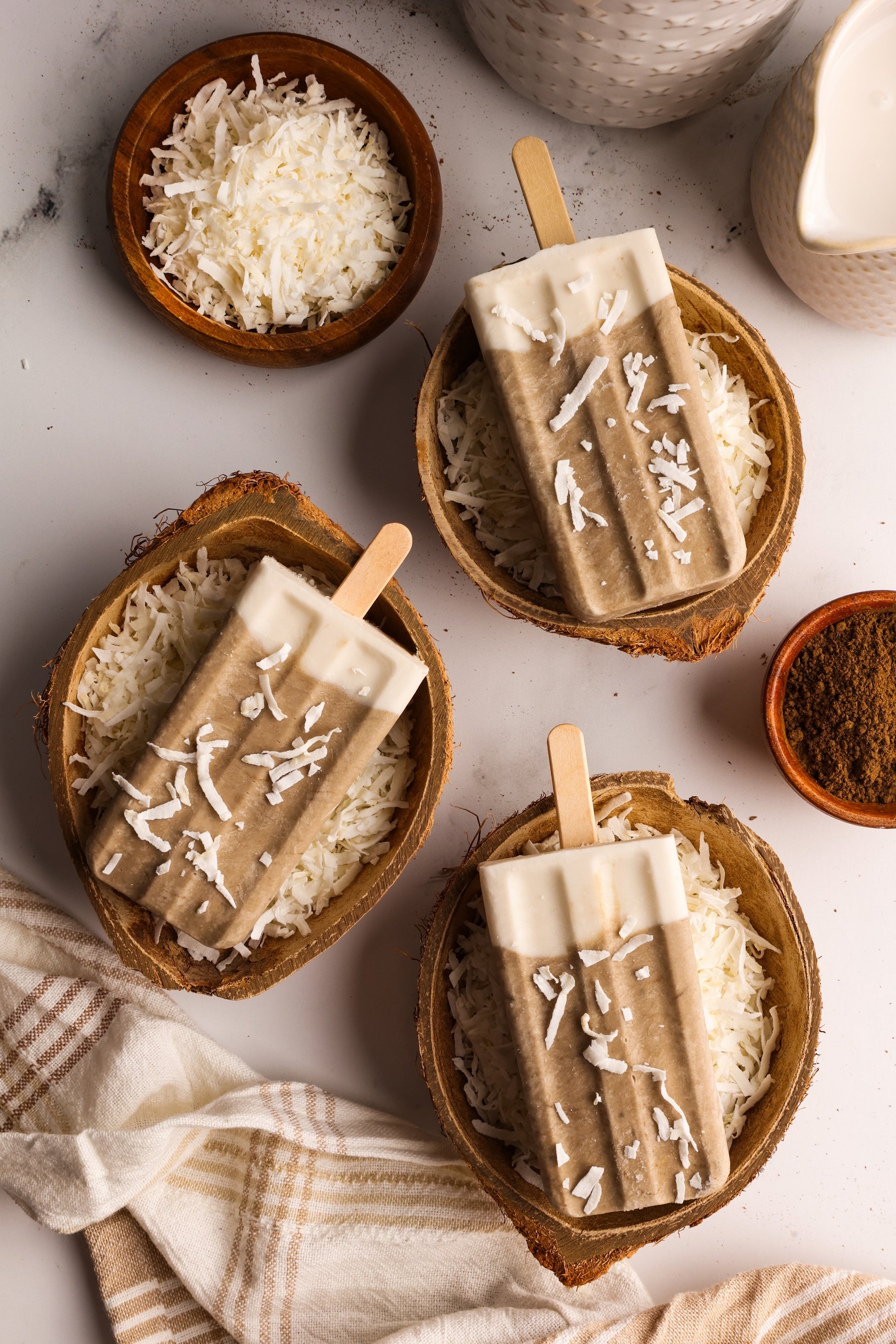 Easy Hojicha Coconut Cream Popsicles (Dairy Free & Creamy)