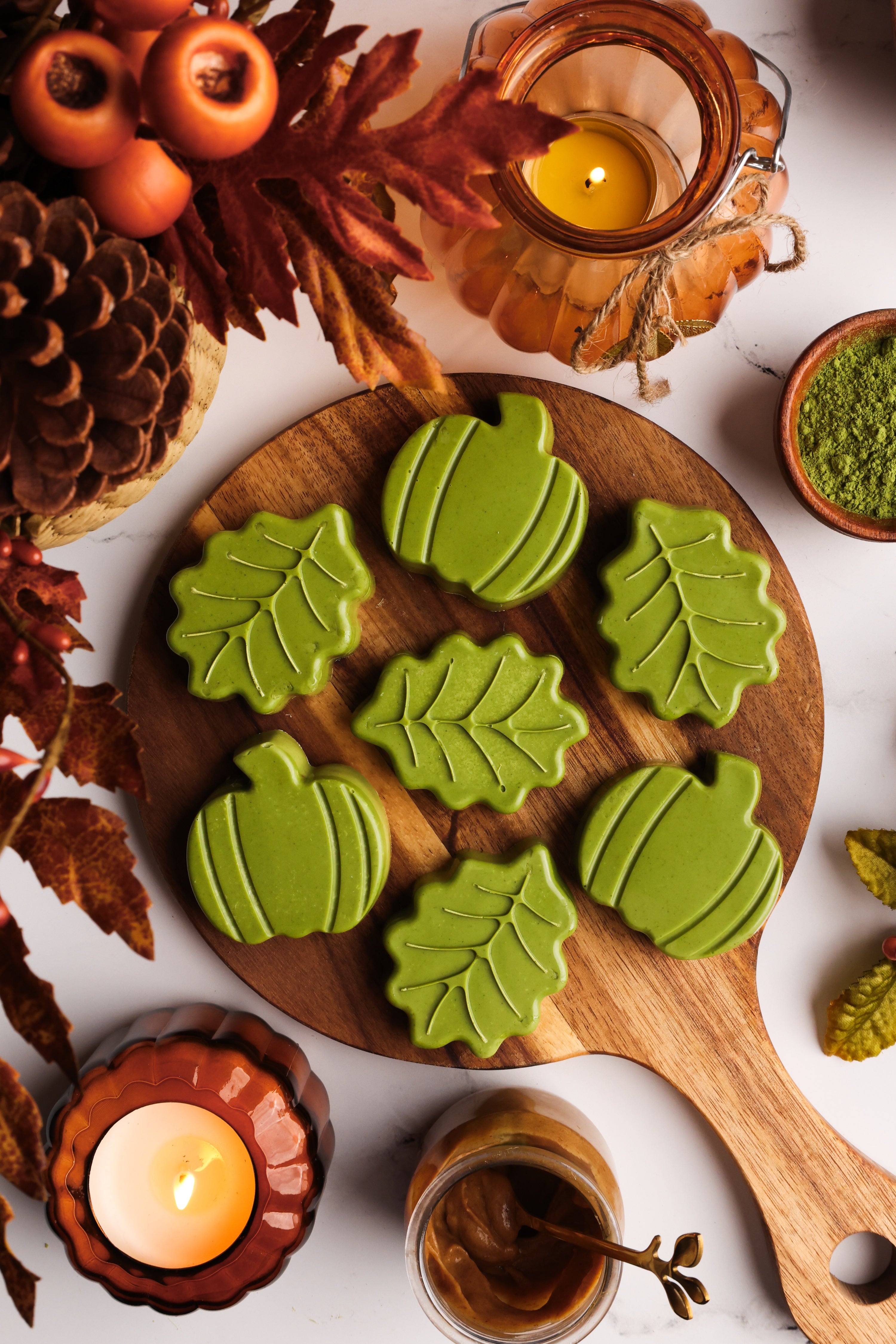 Easy Matcha White Chocolate Caramels