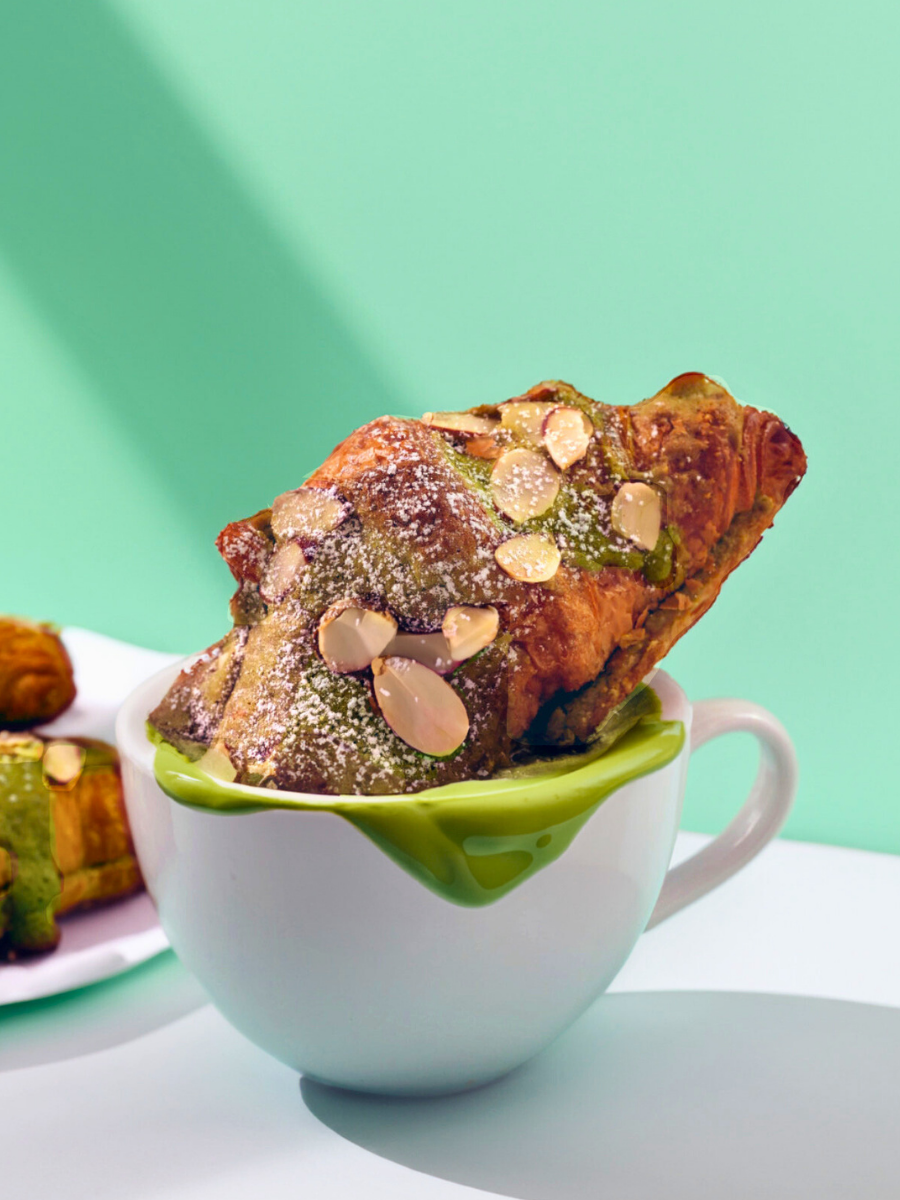 Matcha Almond Croissants