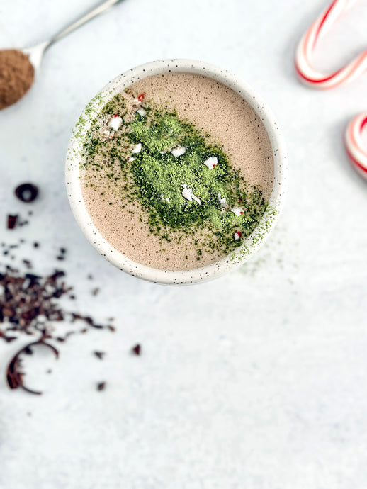 Peppermint Cacao Matcha Hot Chocolate