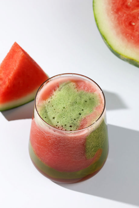 Refreshing Watermelon Matcha Agua Fresca Smoothie 🍉