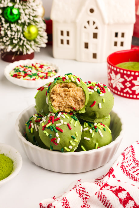 Matcha Sugar Cookie Truffles