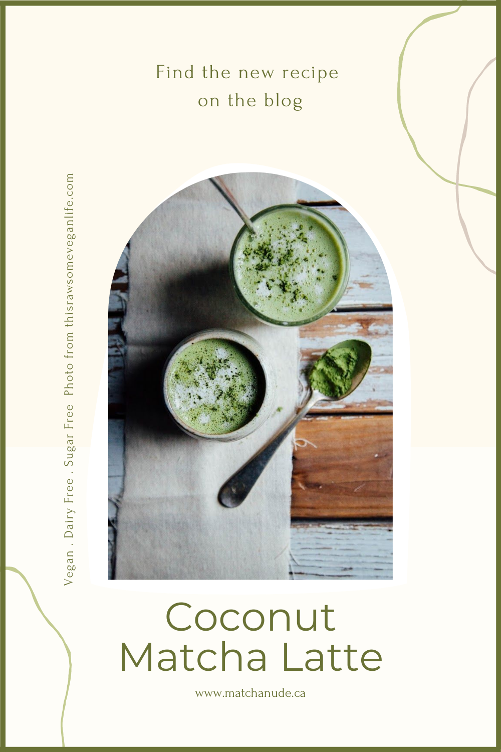 Coconut Matcha Latte recipe blog.  Organic Japanese Matcha