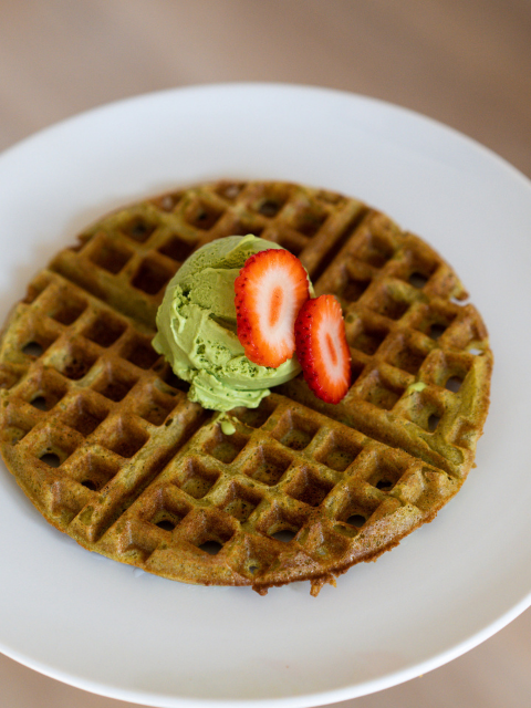 Easy Matcha Waffles