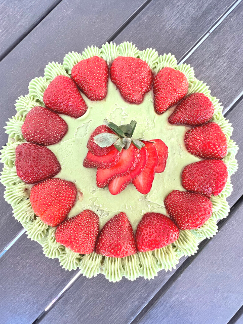 Strawberry Matcha Cake