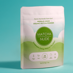 Matcha Nude 50 serving bag of premium grade organic matcha that actually tastes good. Sustainable Energy without the jitters