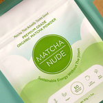 Matcha Nude 50 serving bag of premium grade organic matcha that actually tastes good. Sustainable Energy without the jitters