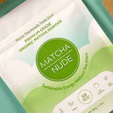 Matcha Nude 50 serving bag of premium grade organic matcha that actually tastes good. Sustainable Energy without the jitters