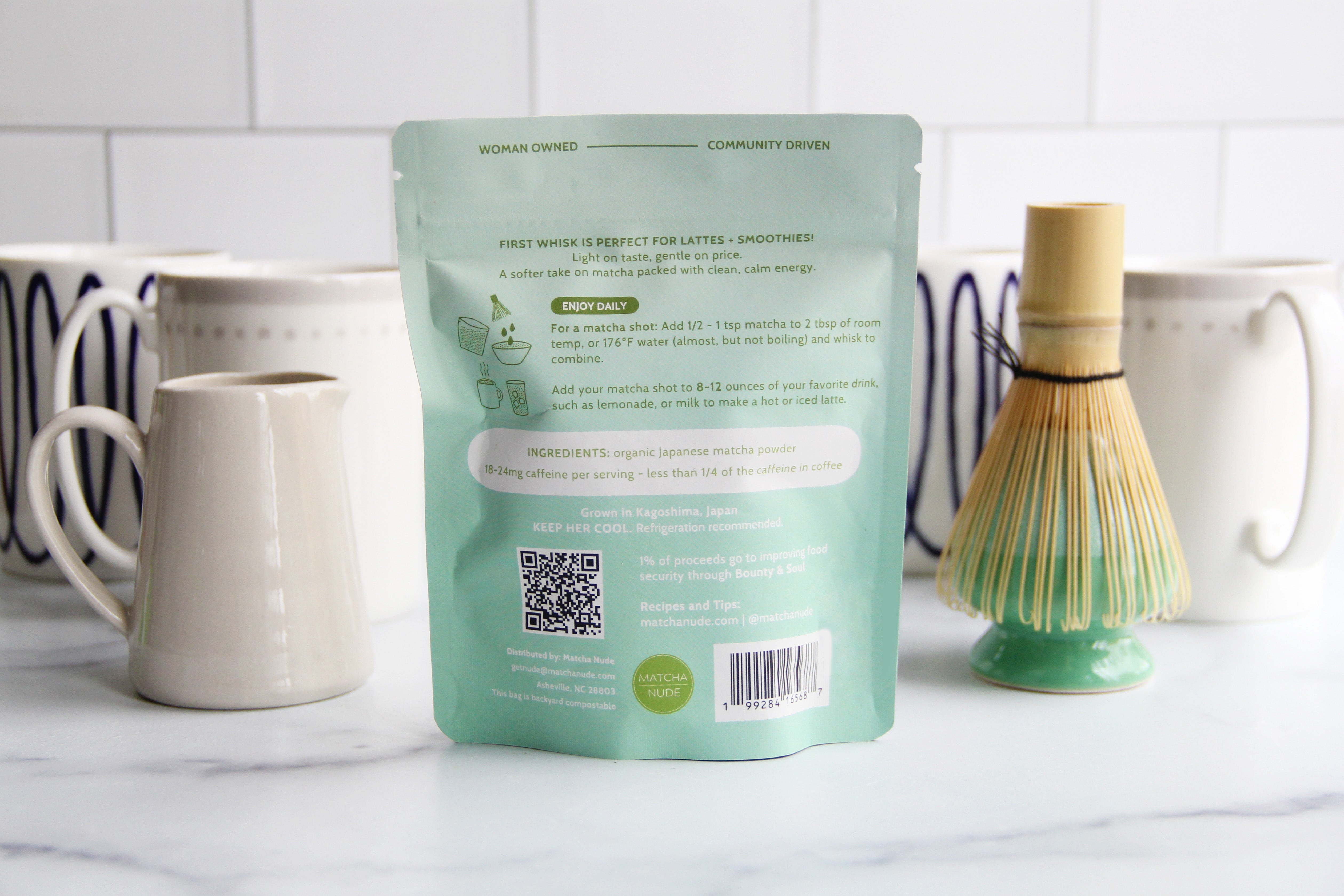 First Whisk Organic Matcha Powder 50g – beginner-friendly, shade-grown Japanese matcha for lattes or daily sipping