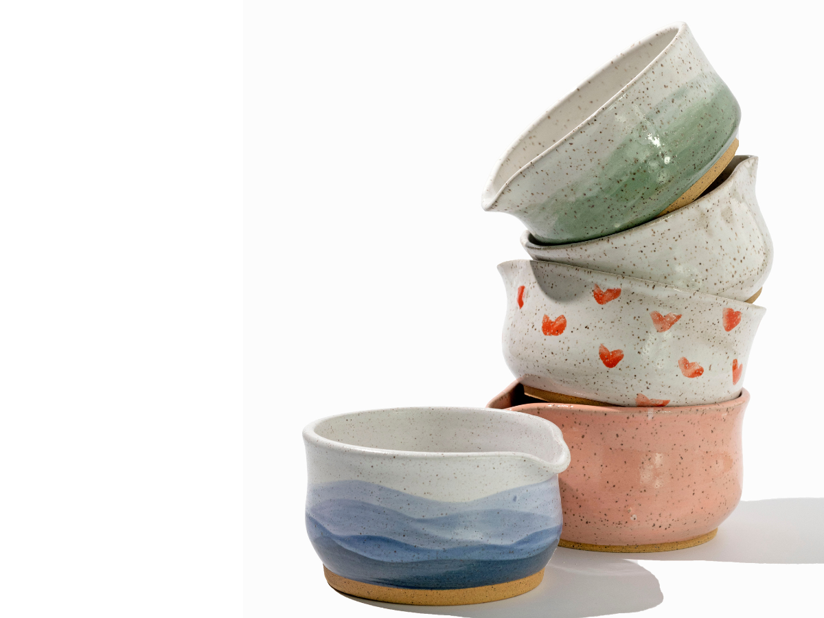 Handmade Matcha Ceramic Bowl Chawan – wide rim ceramic bowl for matcha