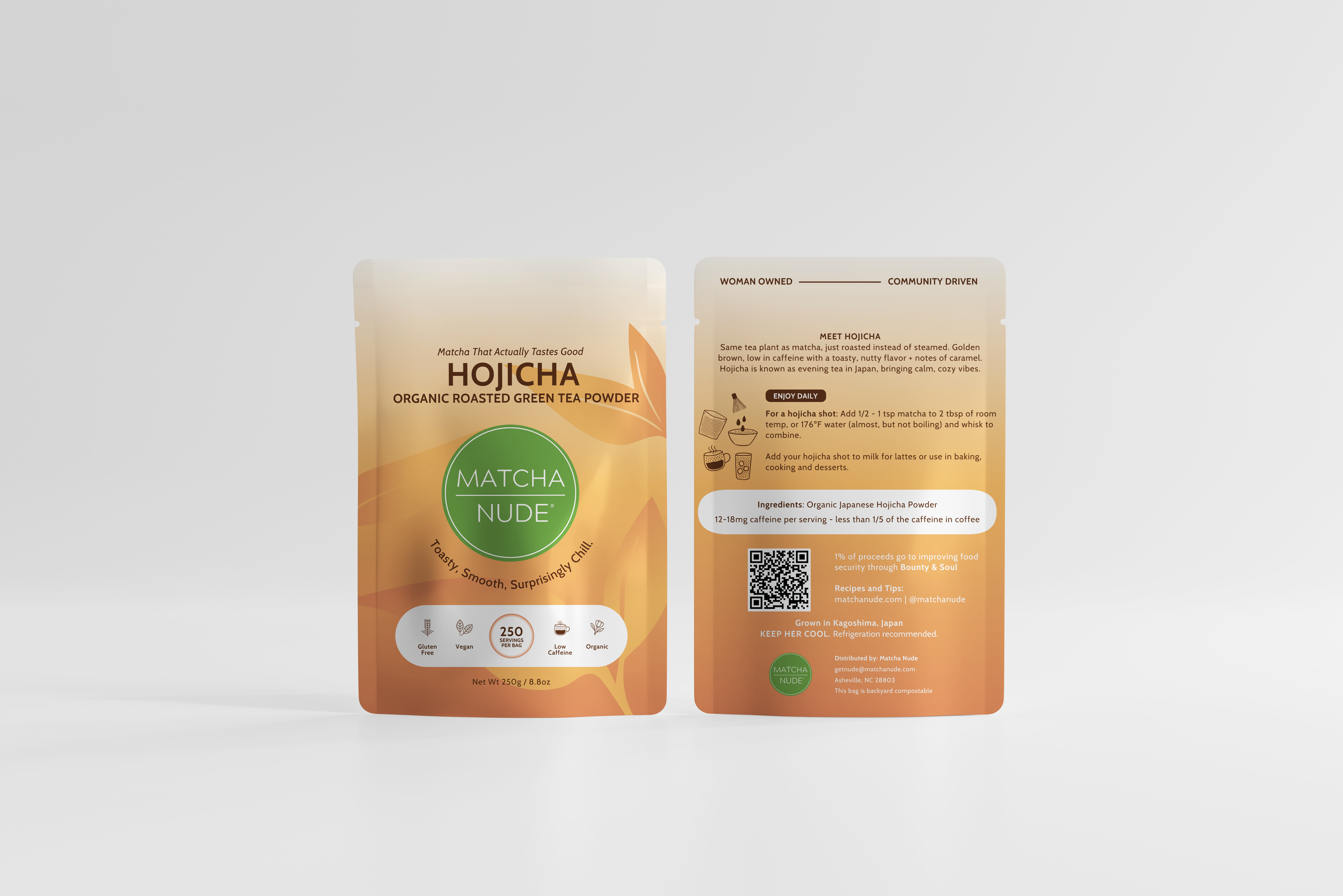 Organic Hojicha Roasted Green Tea 250g – mellow roast, low caffeine