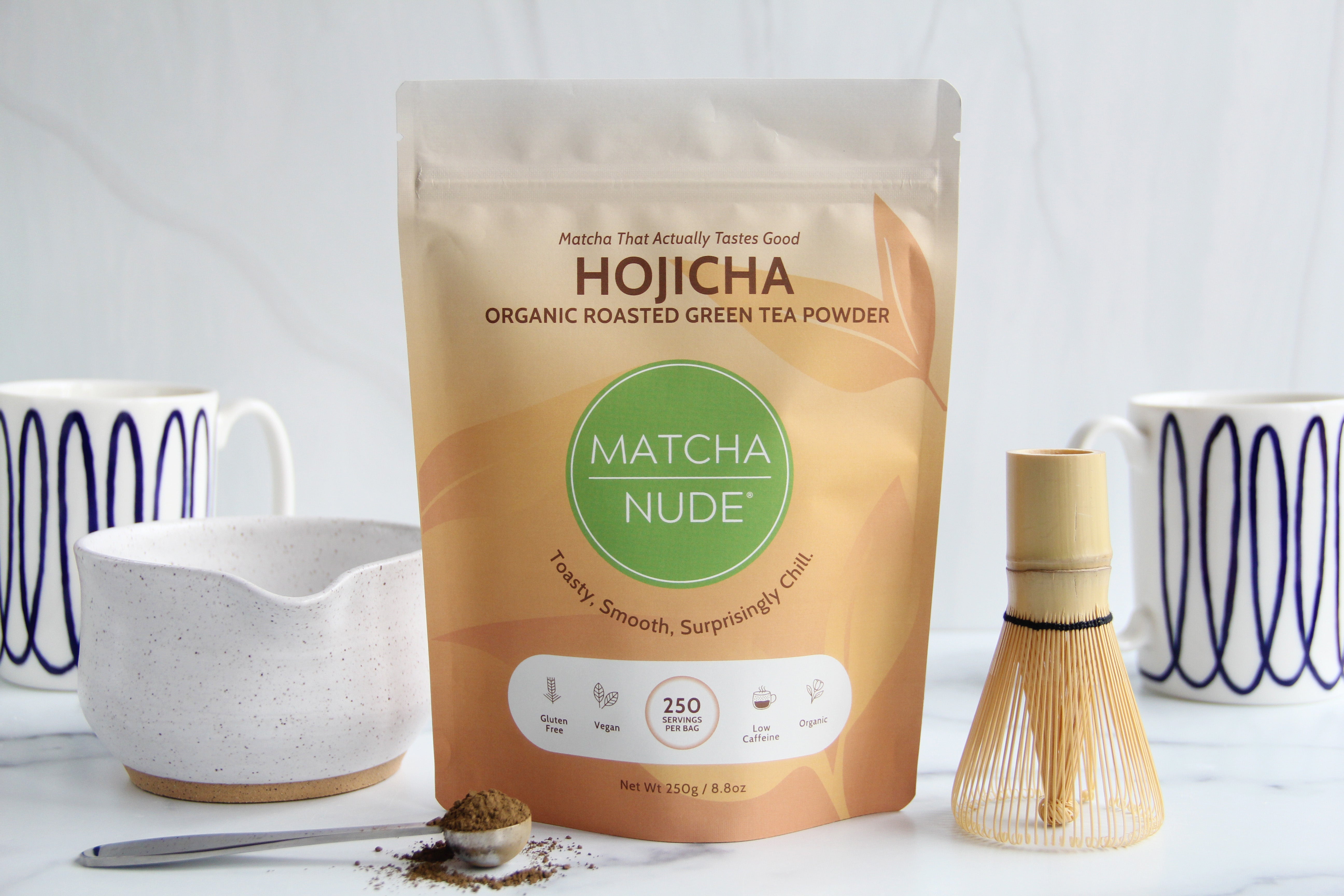Organic Hojicha Roasted Green Tea 250g – mellow roast, low caffeine