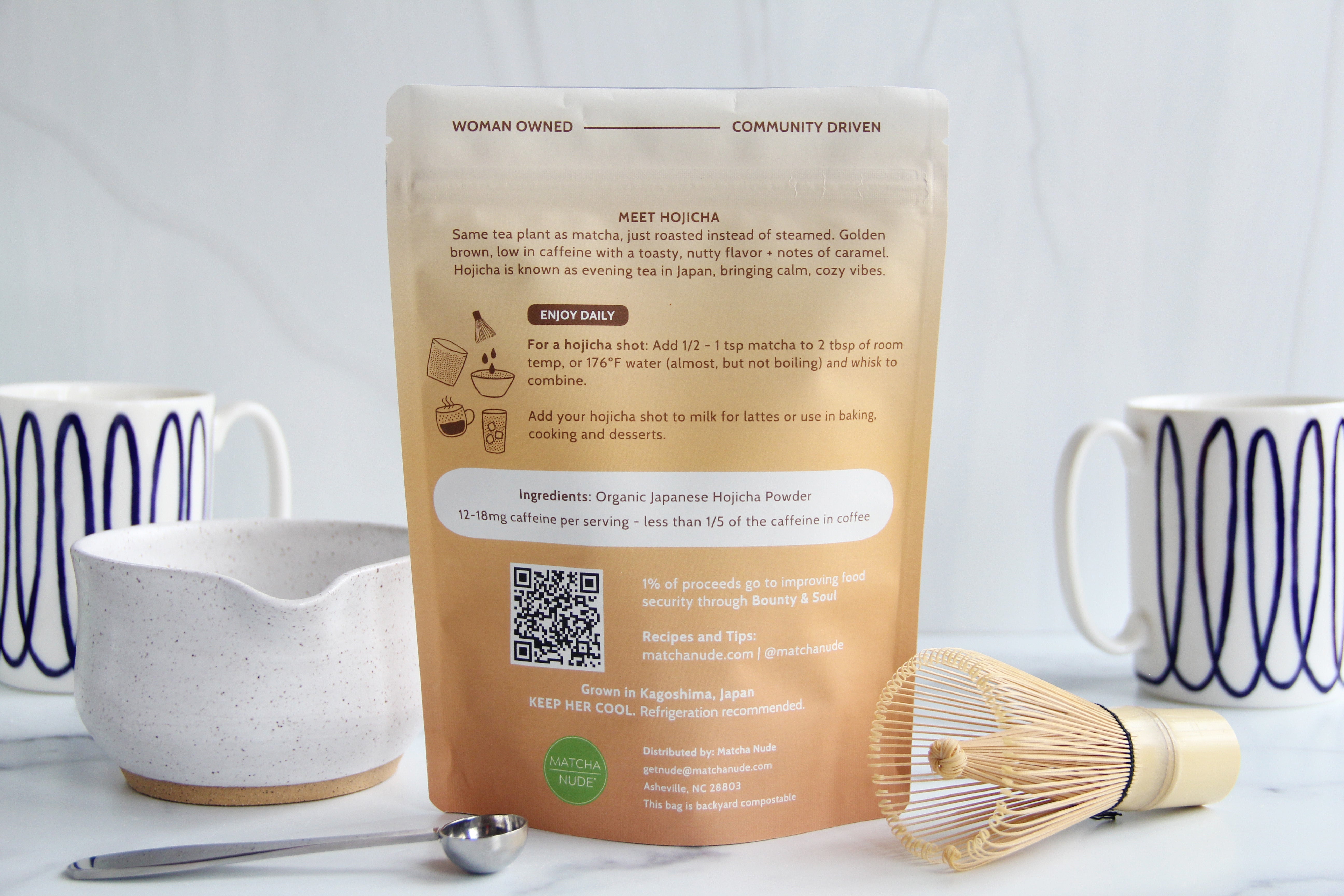 Organic Hojicha Roasted Green Tea 250g – mellow roast, low caffeine