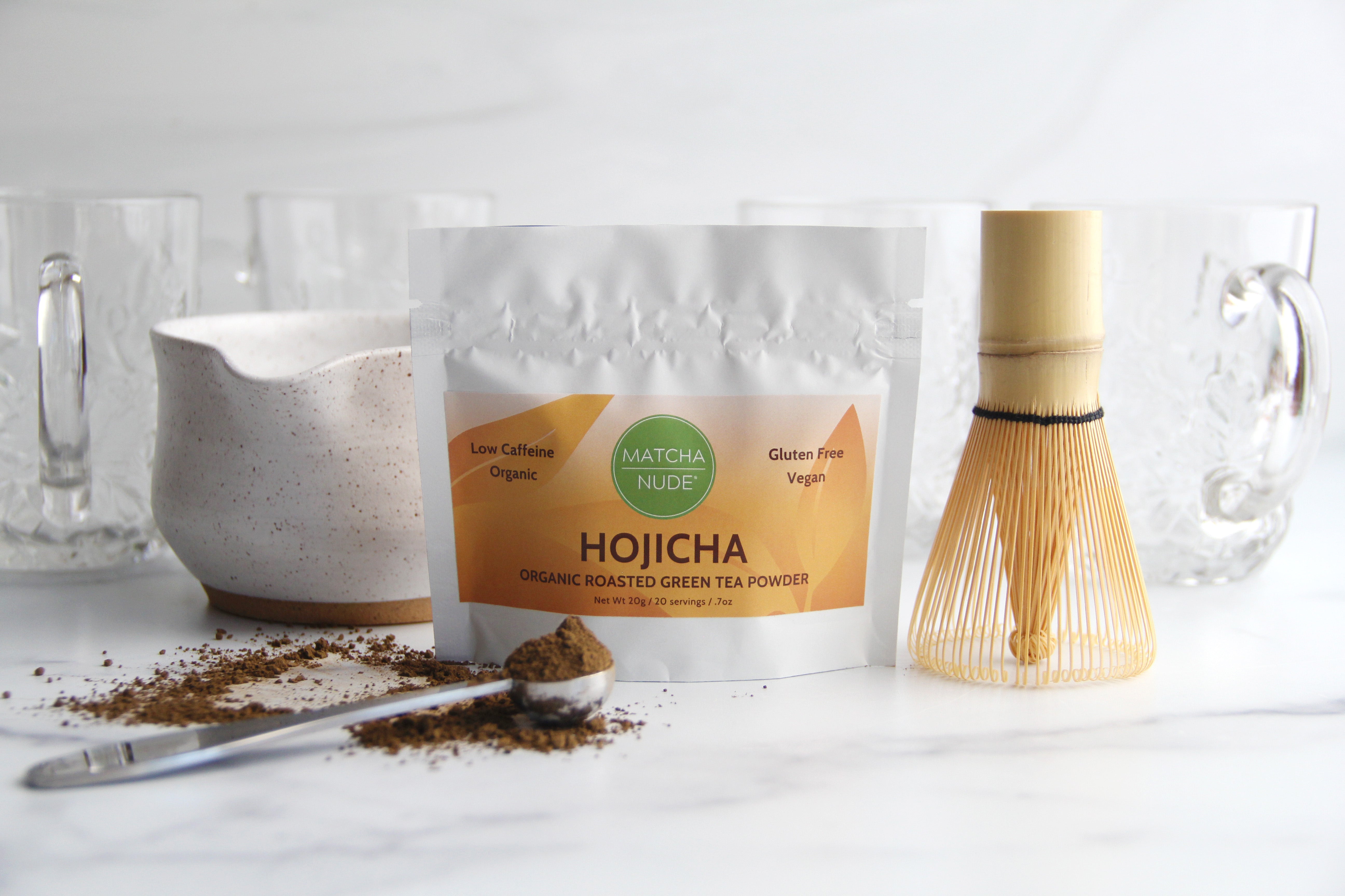 Hojicha Powder 20g – roasted green tea sampler