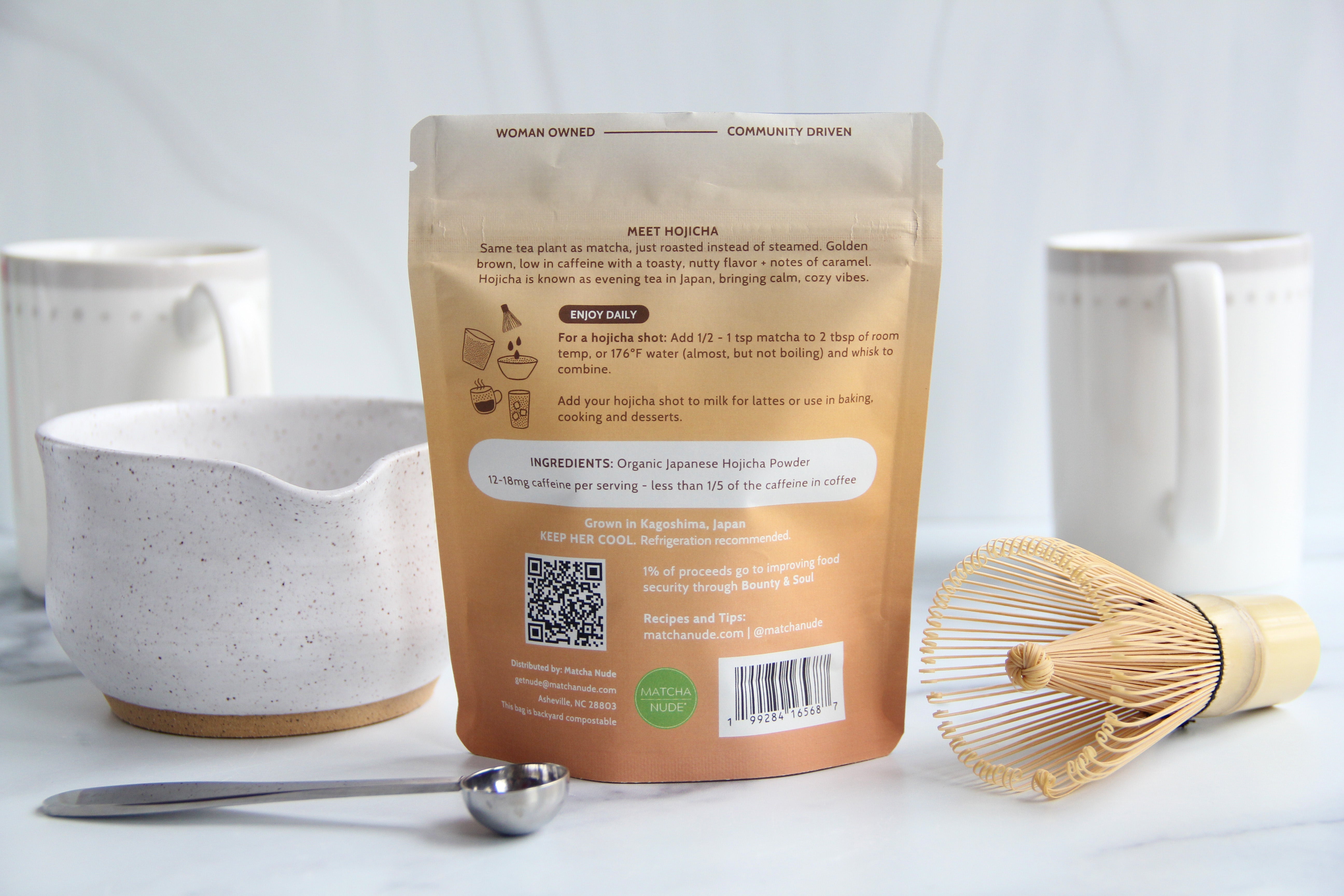 Organic Hojicha Roasted Green Tea 50g, mellow, low‑caffeine roasted flavor