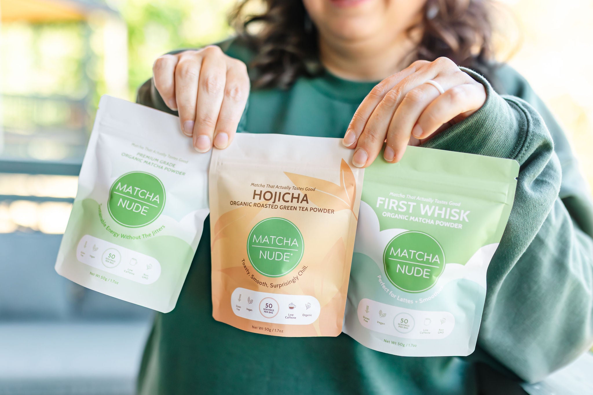 Matcha Nude digital gift card, available in $25–$100