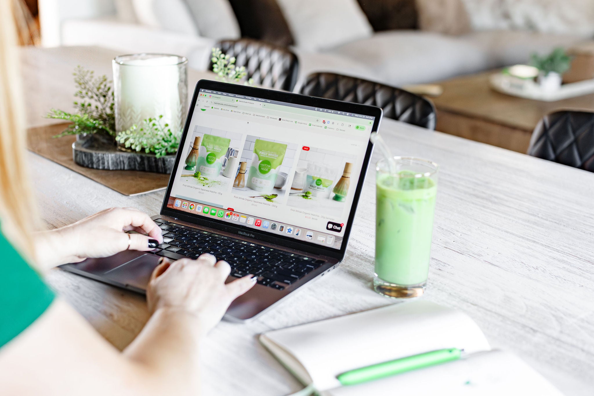 Matcha Nude digital gift card, available in $25–$100
