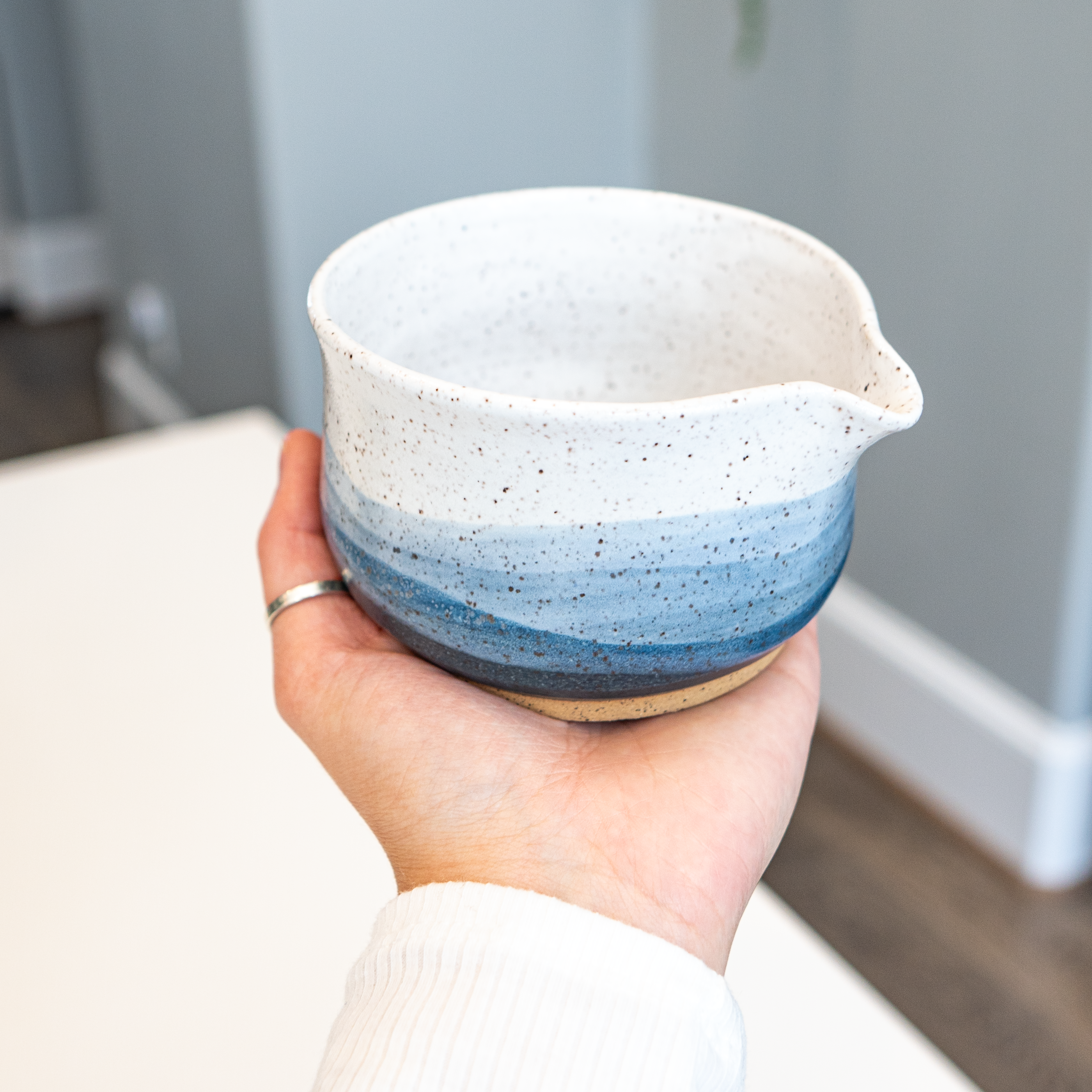 Handmade Matcha Ceramic Bowl Chawan – wide rim ceramic bowl for matcha