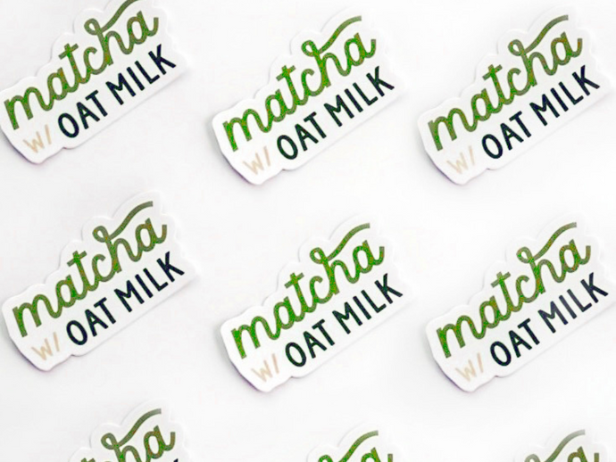 Matcha with Oat Milk Sticker