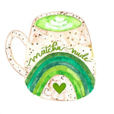 Matcha Nude Hot Latte Sticker